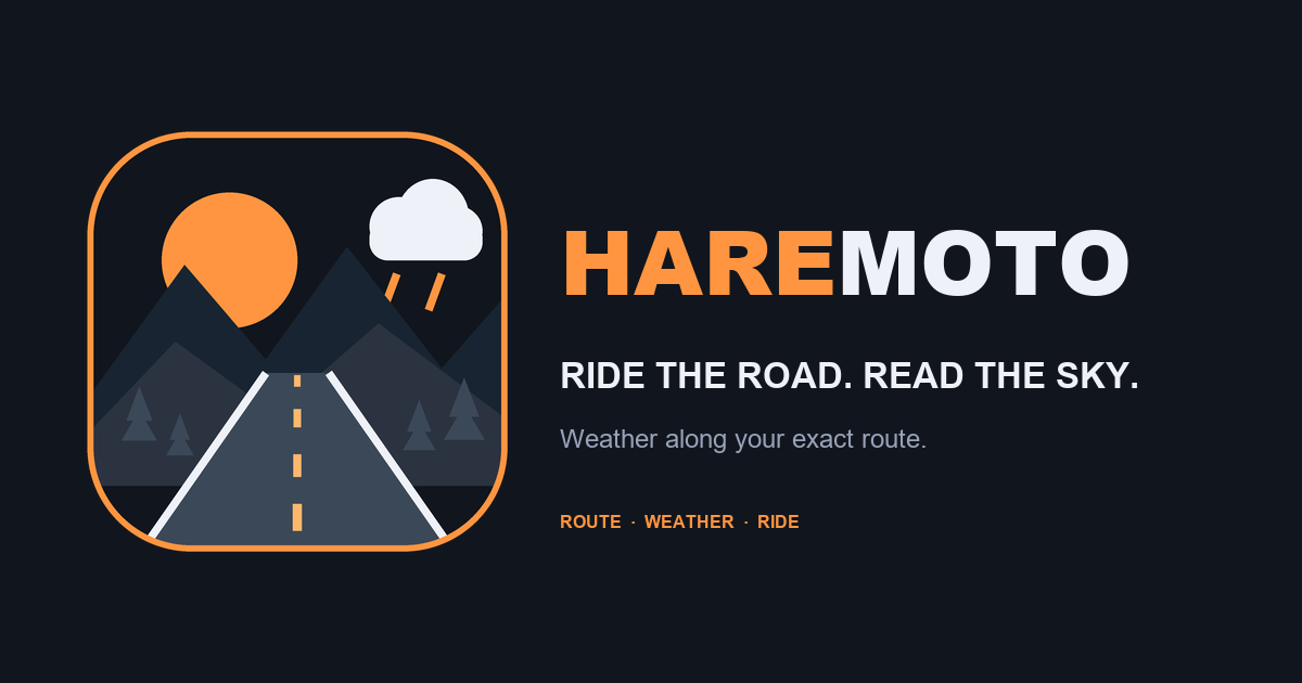 After one soaking too many on a mountain pass, I made an app that forecasts the route, not the desti logo